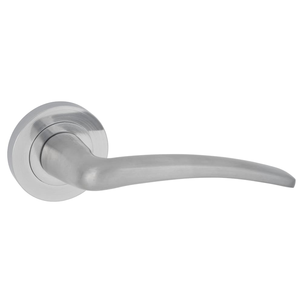 Touchpoint Eloise Bathroom Lock Door Handle on Rose Kit - Satin Chrome