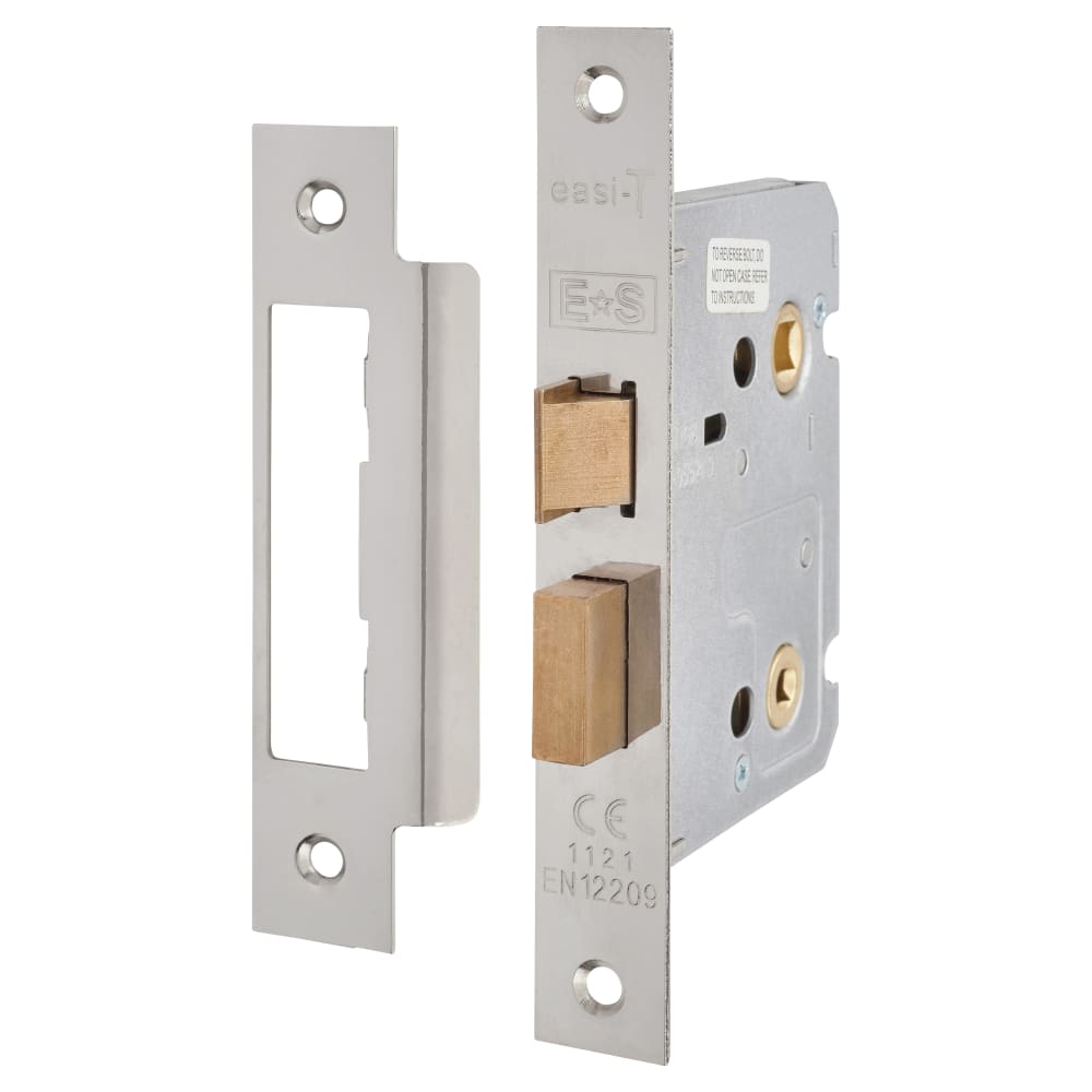 Touchpoint Eloise Bathroom Lock Door Handle on Rose Kit - Satin Chrome