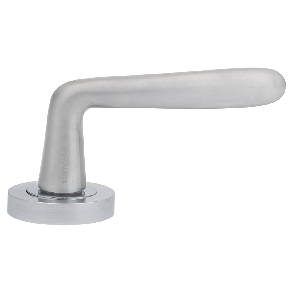 Touchpoint Eloise Bathroom Lock Door Handle on Rose Kit - Satin Chrome