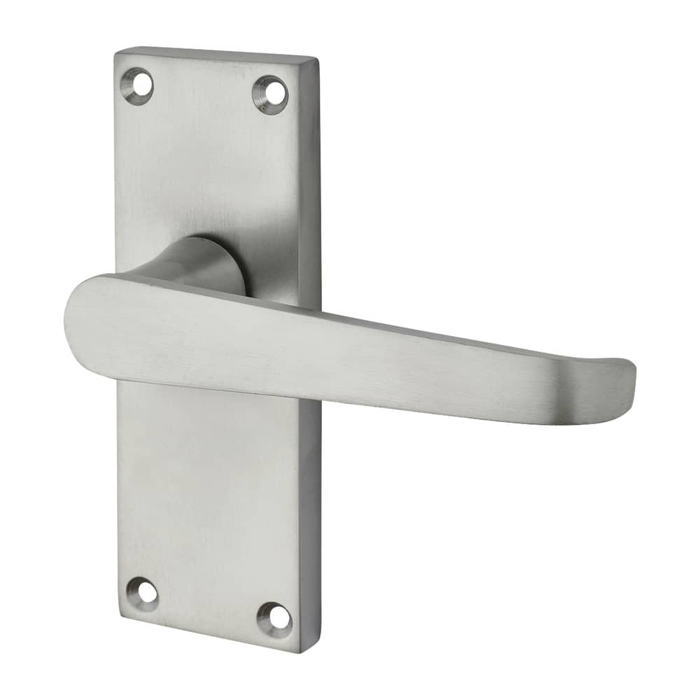 Touchpoint Budget Straight Latch Door Handle Kit - Short Plate - Satin Chrome