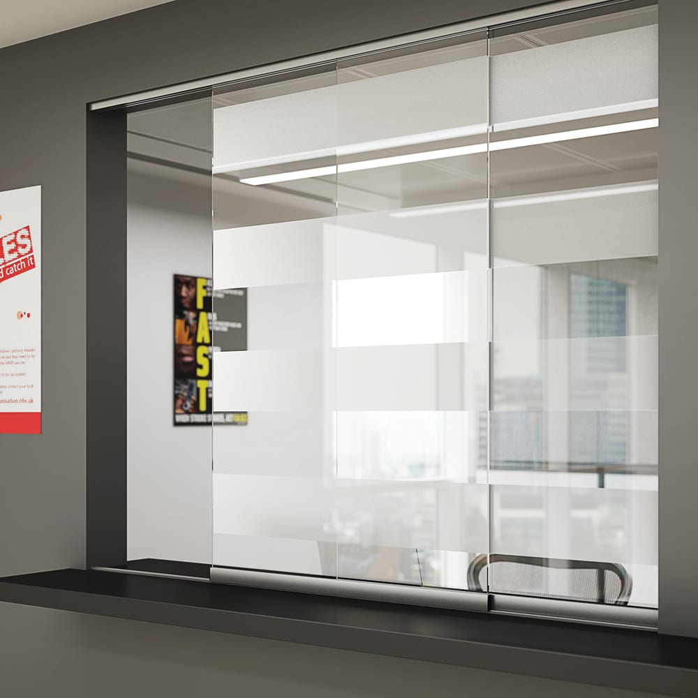 Klug Glatt II Sliding Glass Door Kit - 1250mm Track - 6mm Glass Doors - 20kg Max Door Weight