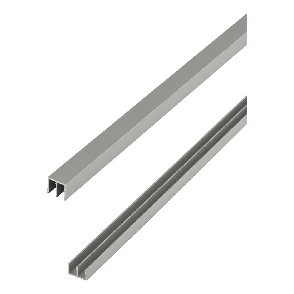 Klug Glatt II Sliding Glass Door Kit - 1250mm Track - 6mm Glass Doors - 20kg Max Door Weight
