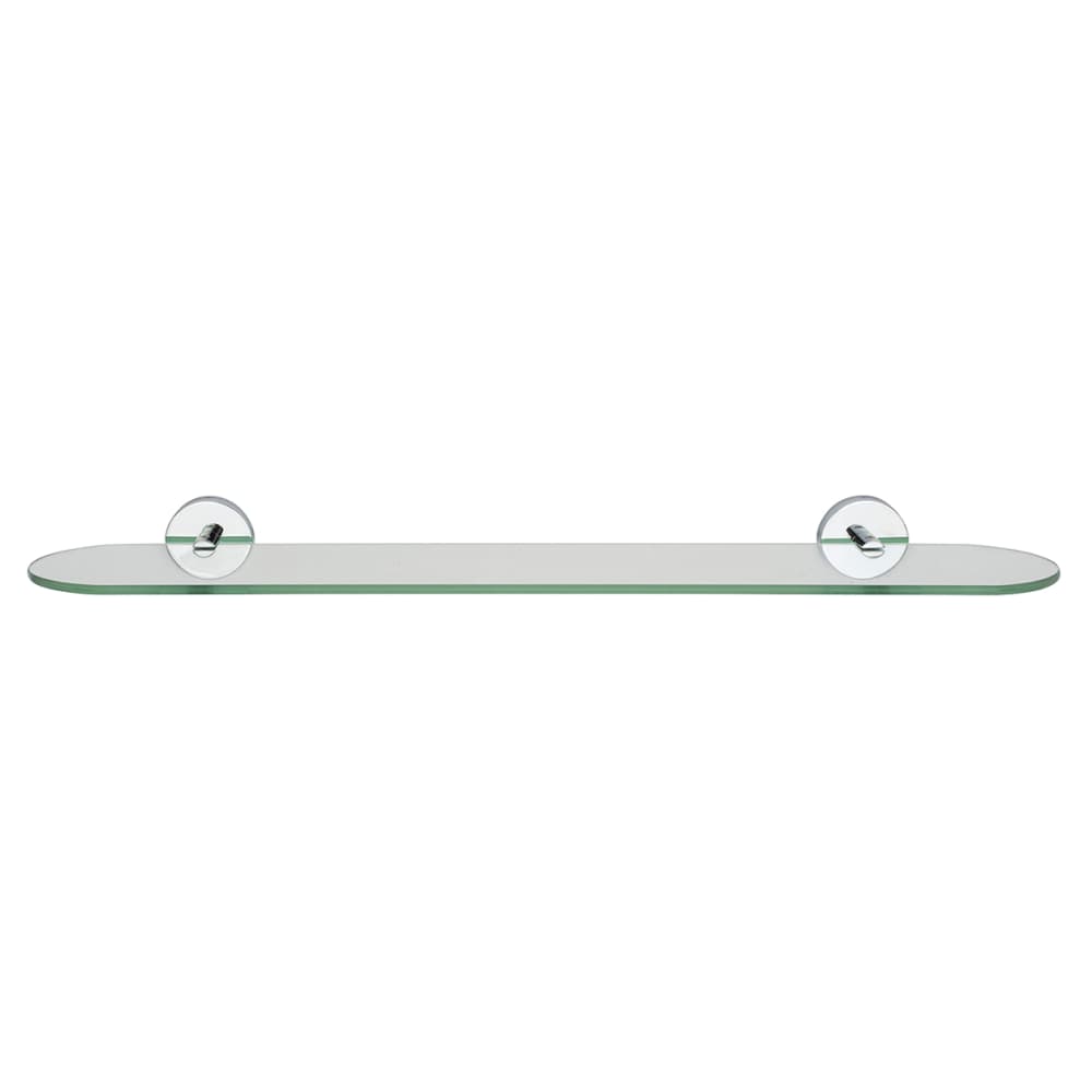 Croydex Romsey Glass Shelf - 590 x 135mm - Polished Chrome