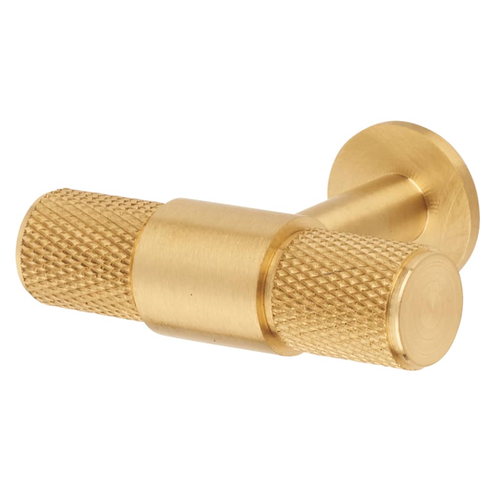 Carlisle Brass Knurled Radio Cupboard Knob On Backplate - Cupboard