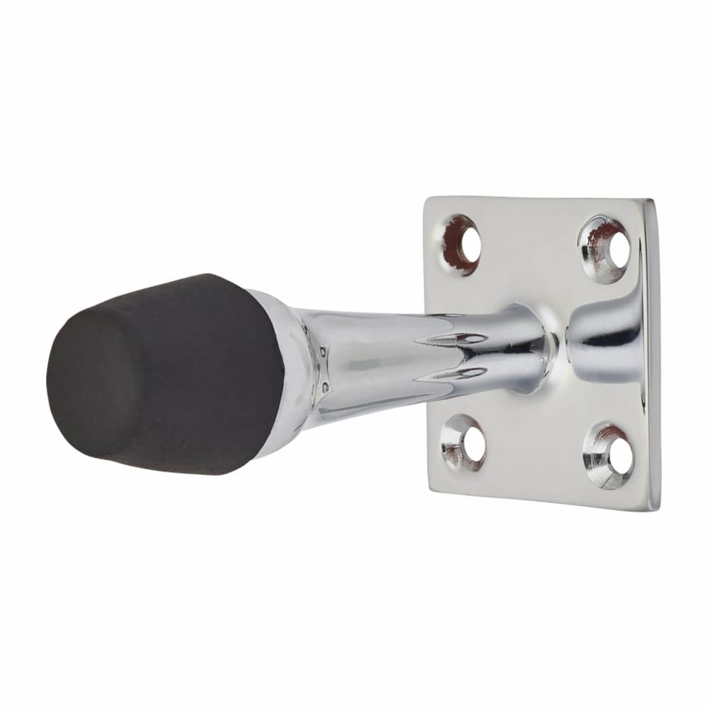 Altro Square Base Projection Door Stop - 70mm Projection - Polished Chrome