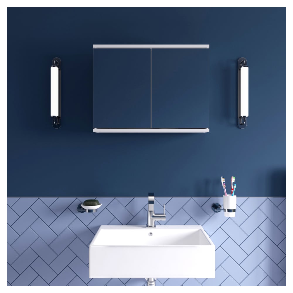 Croydex Simplicity Bathroom Cabinet - Double Door - 450 x 600 x 140mm