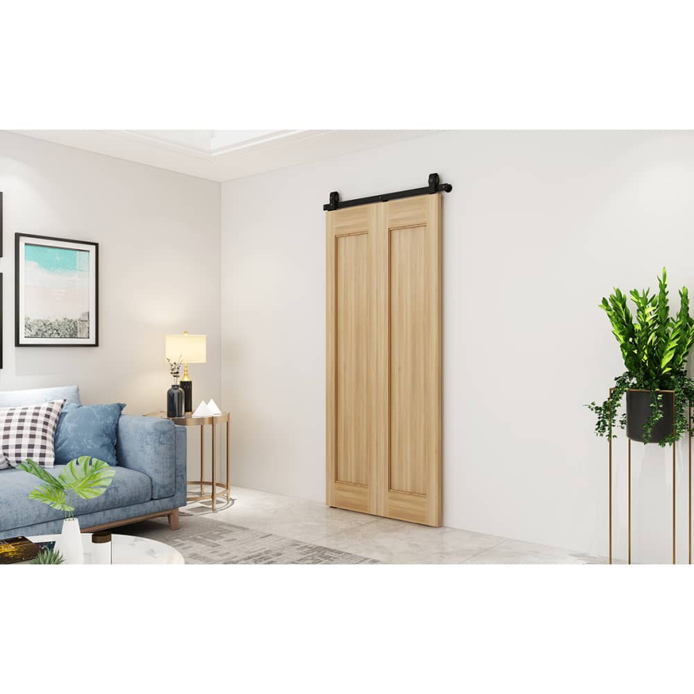 Klug Barn Bi-Folding Sliding Door Gear Kit - 1000mm Track - 2 Doors - 40kg Max Door Weight - Black