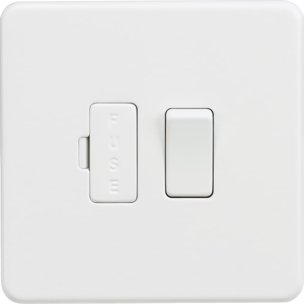 Despatch Spur Knightsbridge 13A 1 Gang Screwless Flat Plate Switched Fused Spur ...