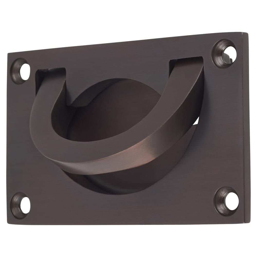 Altro Flush Chest Drawer Cabinet Pull Handle - 75 x 45mm - Antique Bronze