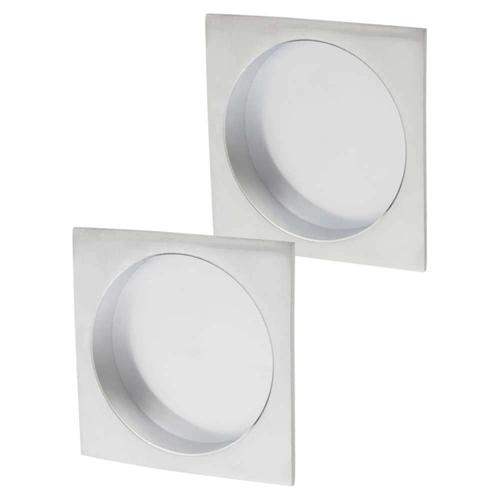 ECLISSE Essentials Square 3 Piece Fire Rated Flush Handle Set - Satin Chrome