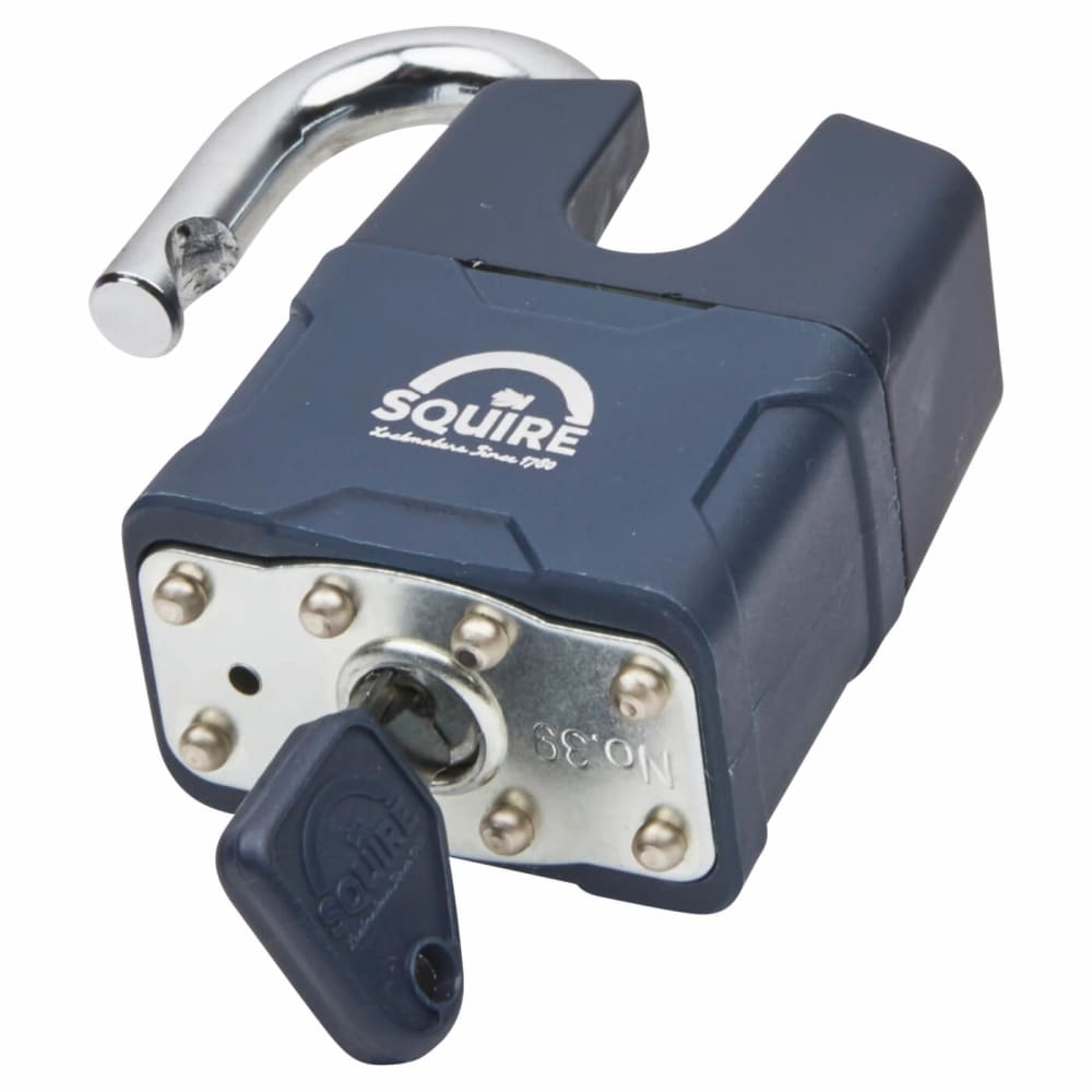 Squire Stronglock Laminated Steel Closed Shackle Padlock - 51mm Body - 6 x 16mm Shackle - Blue