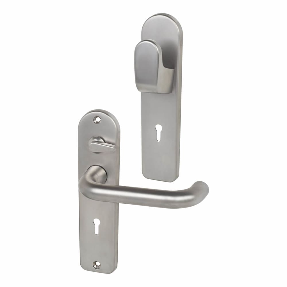 UNION 3R35 Return to Door Nightlatch Lock Door Handle - Keyhole - Satin Chrome