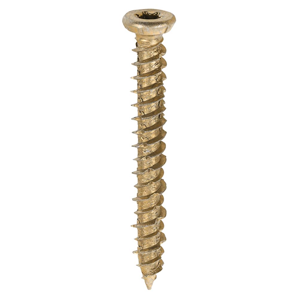TIMCO Concrete Screw - Countersunk - Yellow Passivated - 7.5 x 60mm - Pack of 100