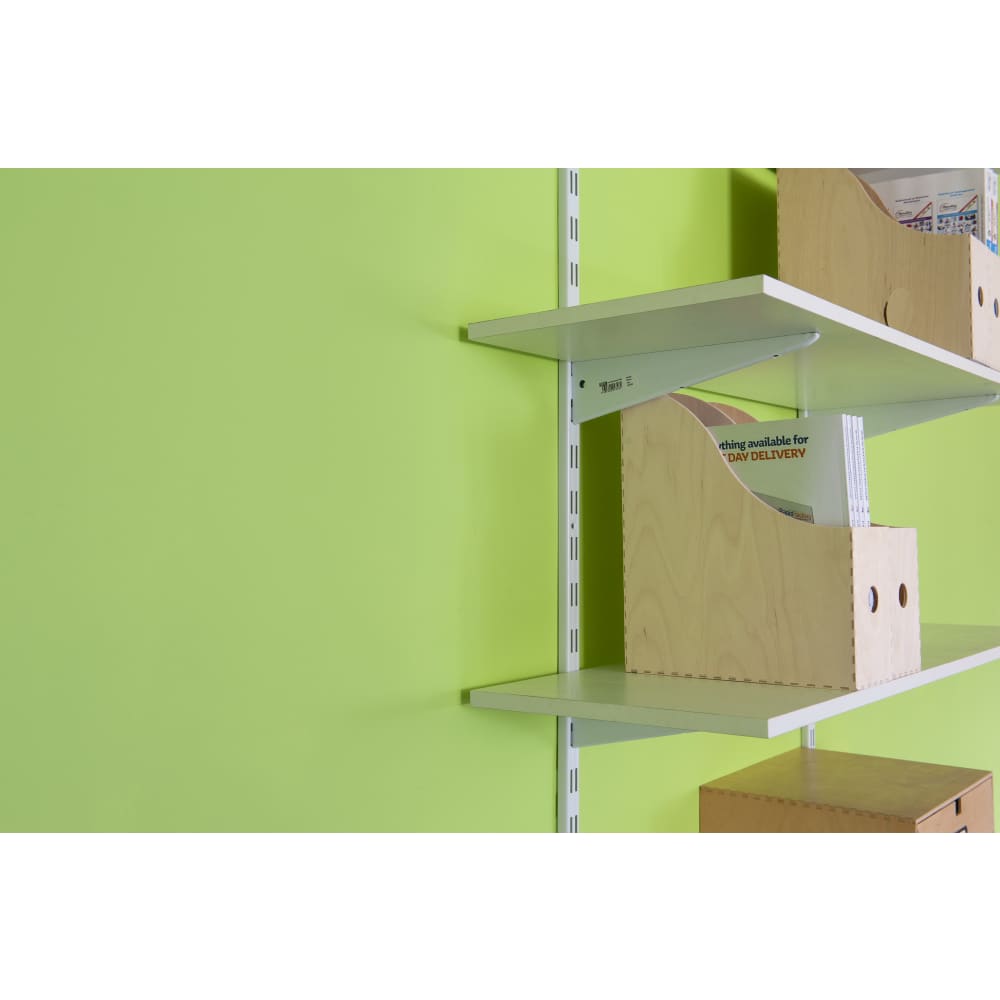 Altro Twin Slot Shelf Wall Upright - 1000mm Length - Silver