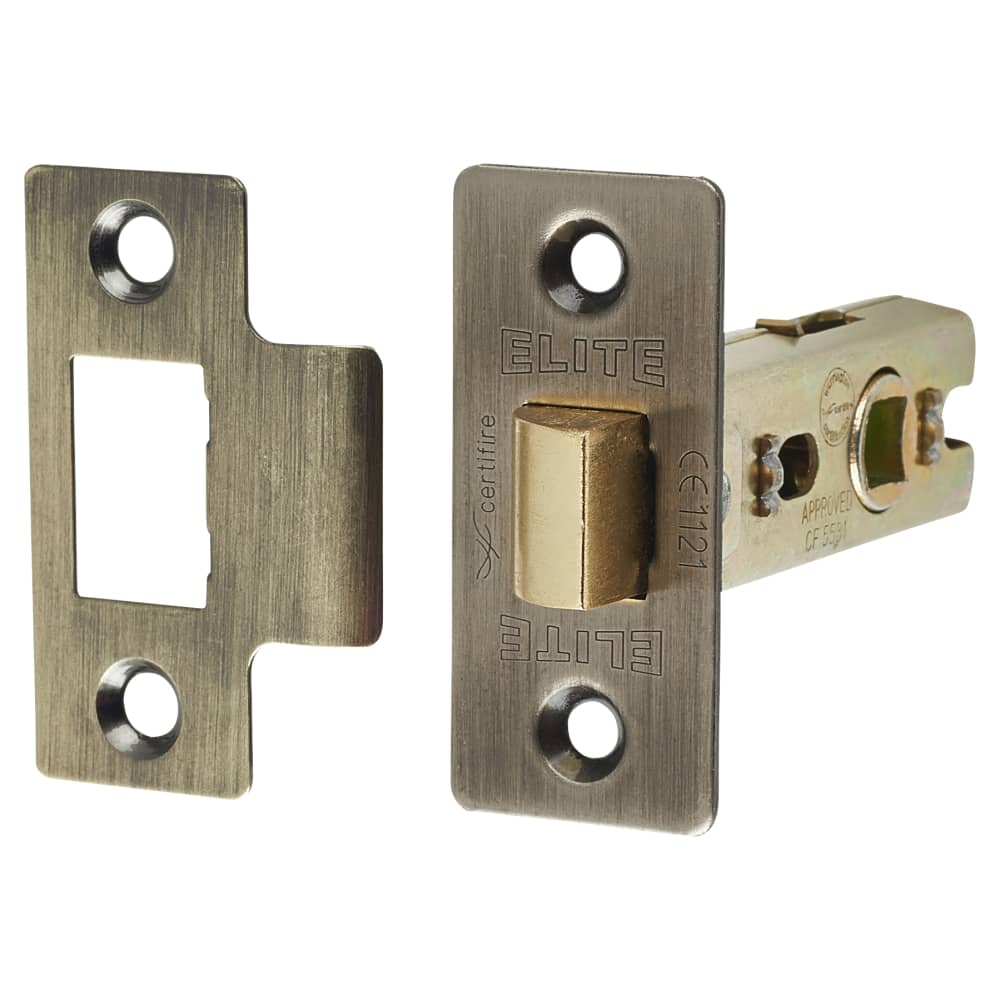 Altro Latch Pack - 76mm Case - 57mm Backset - 2 x Fire Rated Ball Bearing Hinges - Antique Brass