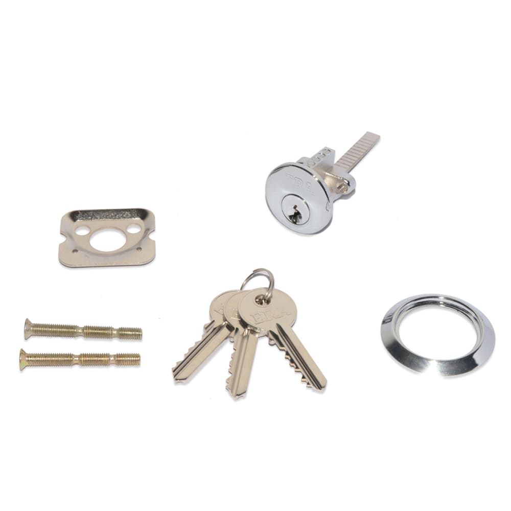 ERA 5 Pin Replacement Rim Cylinder - Polished Chrome - Keyed to Differ