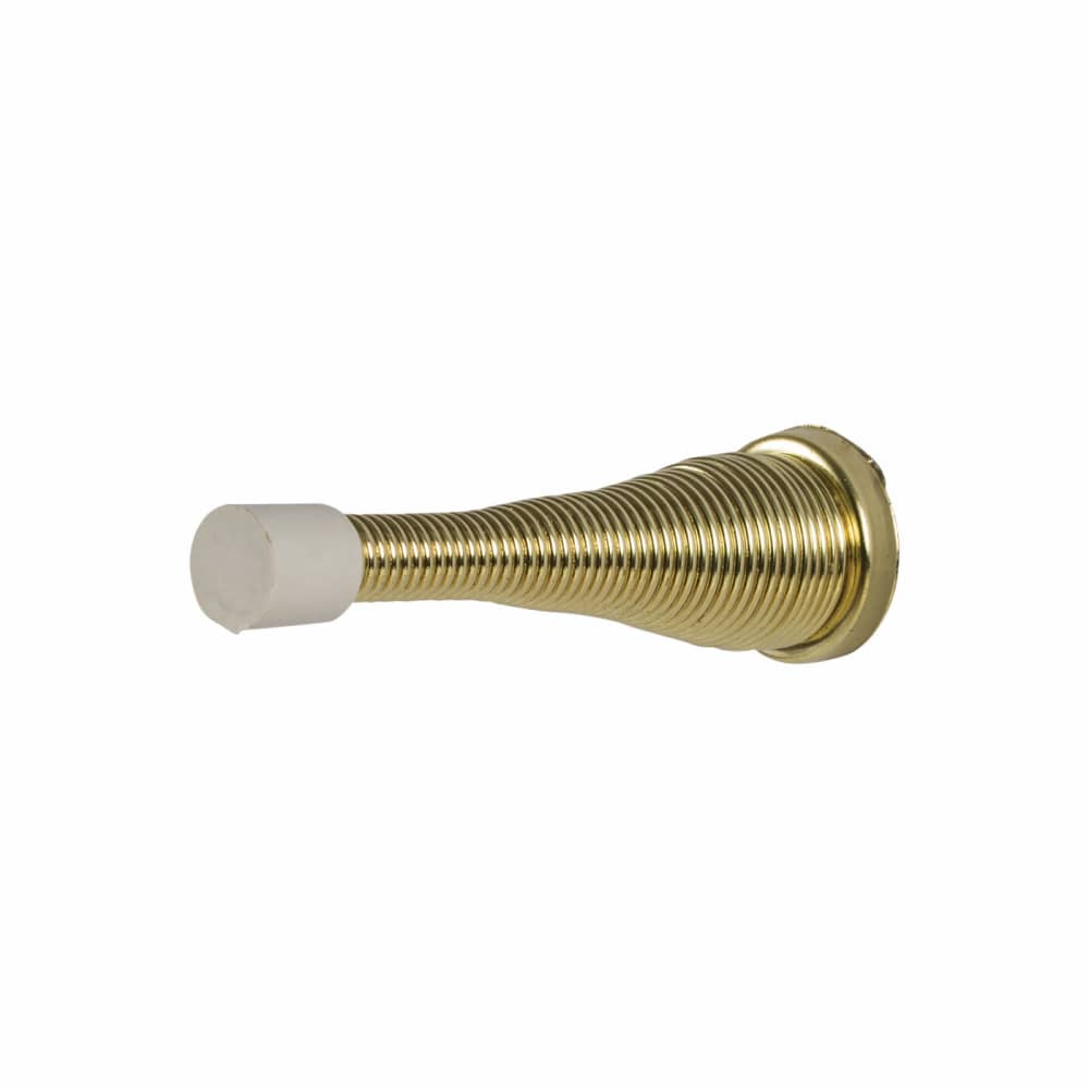Touchpoint Spring Projection Door Stop - 78mm Projection - Brass Plated - Pack of 10