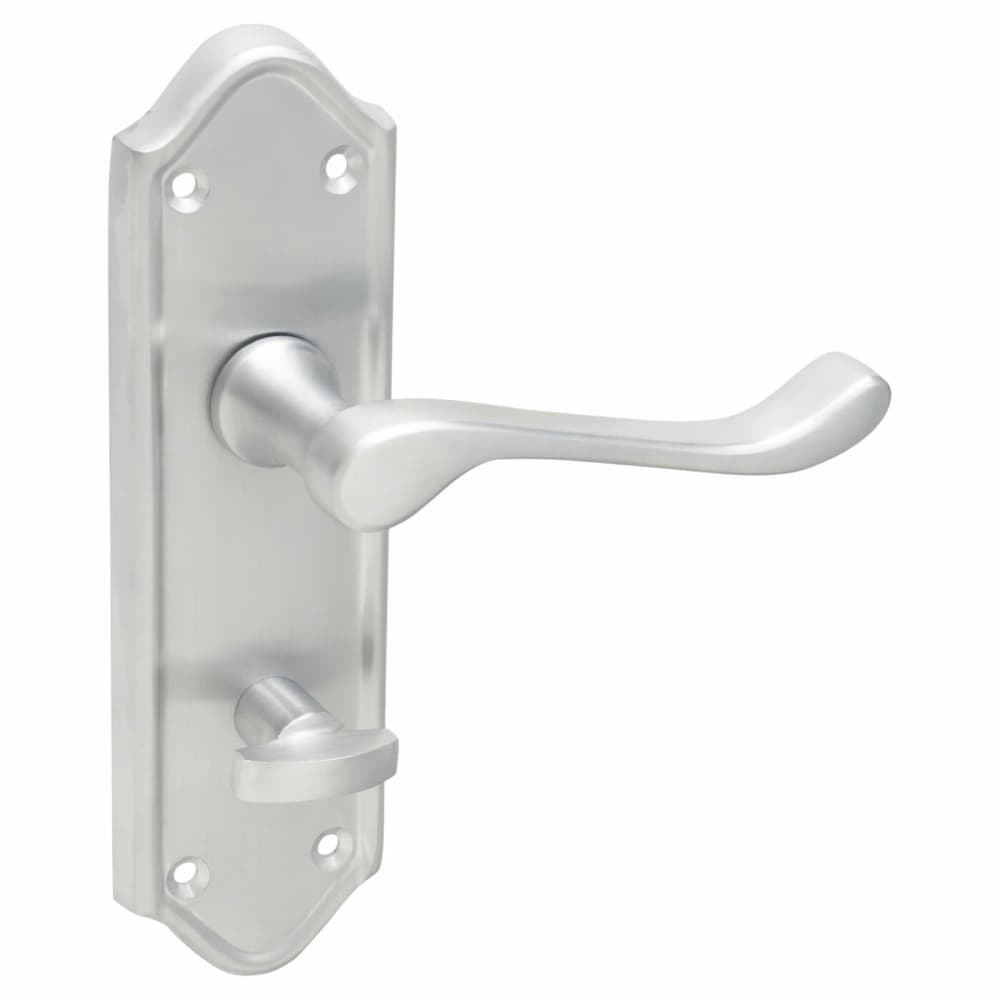 Altro Ashmead Bathroom Door Handle - 168 x 46mm - Satin Chrome