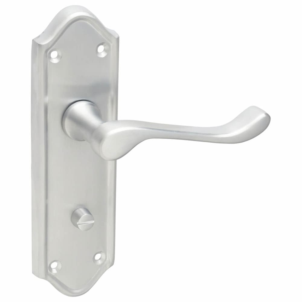 Altro Ashmead Bathroom Door Handle - 168 x 46mm - Satin Chrome