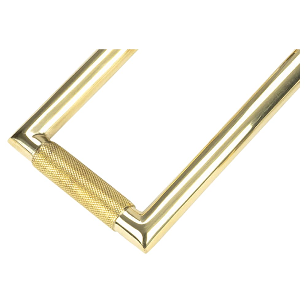 From The Anvil Brompton Rectangular Knurled Door Knocker - 145 x 90mm - Polished Brass