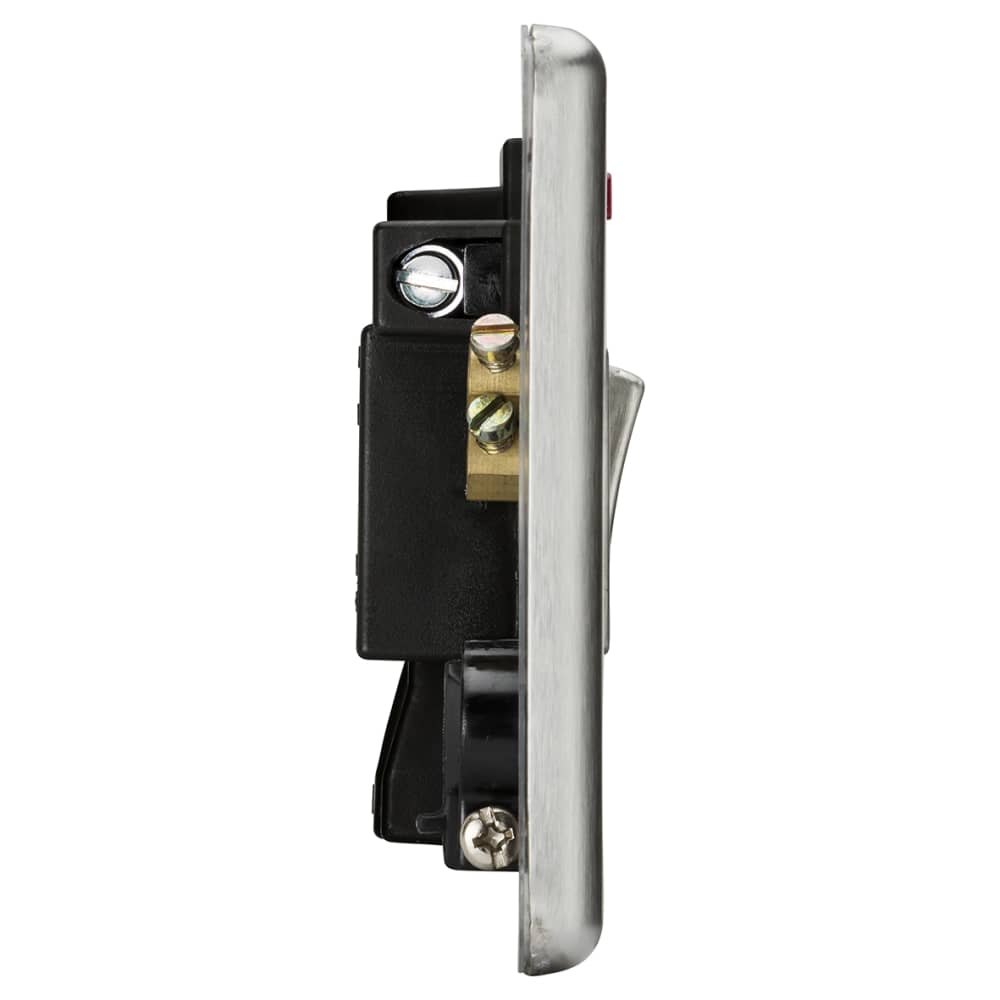 Despatch Spur Knightsbridge 13A 1 Gang Round Edge Switched Fused Spur with Neon ...