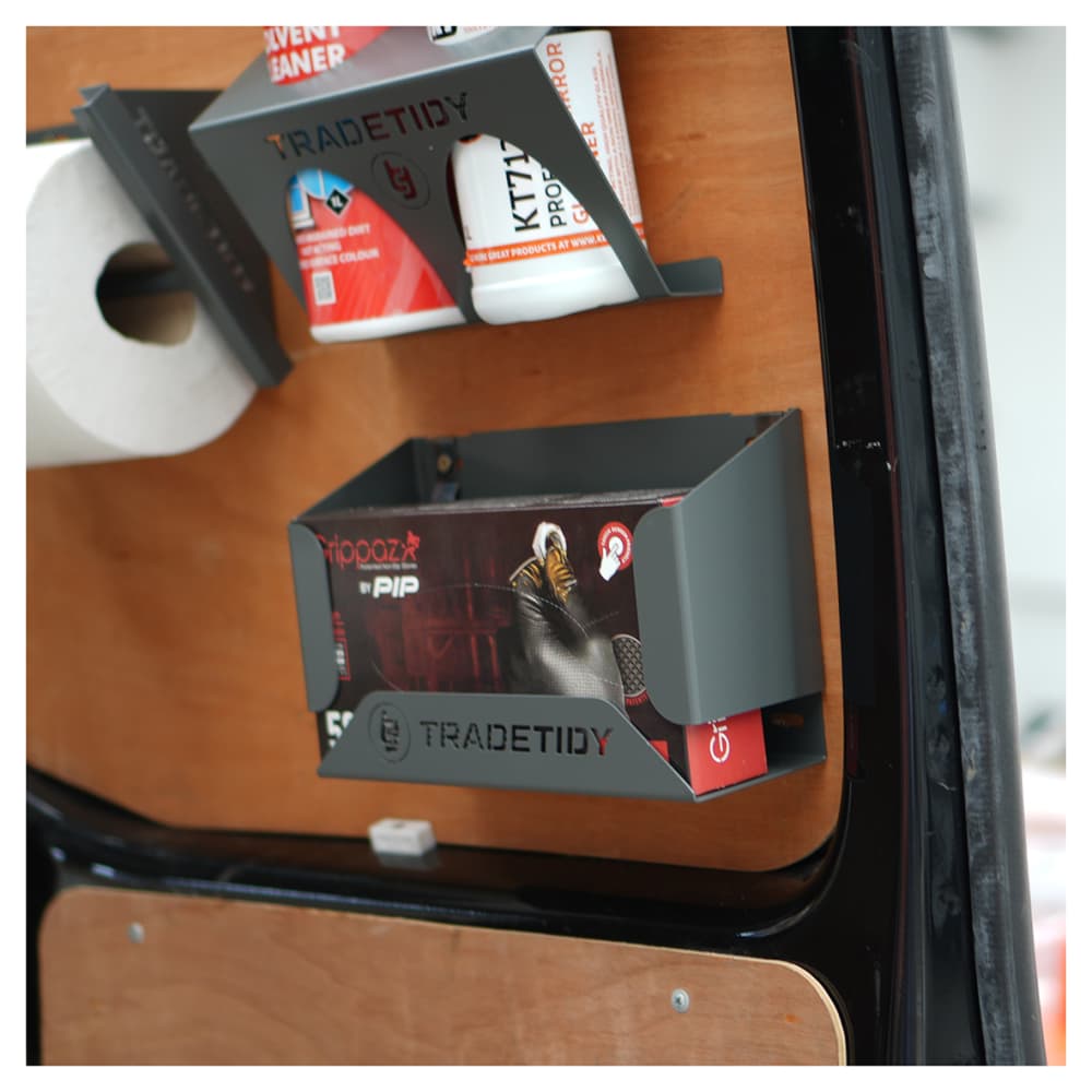 TradeTidy Glove Box Holder - 253 x 162 x 94mm - Grey