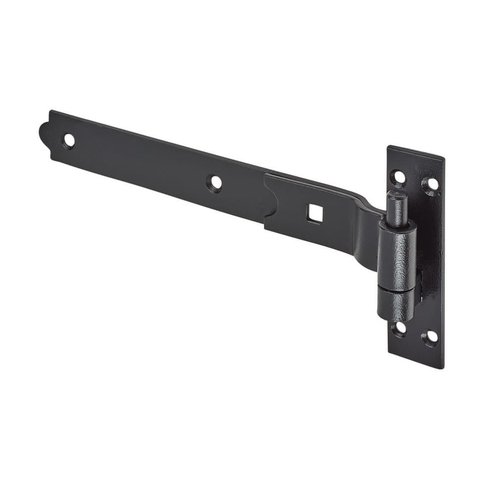 Medium Duty Cranked Hook & Band Gate Hinge Kit with Suffolk Gate Latch - 300mm - Black
