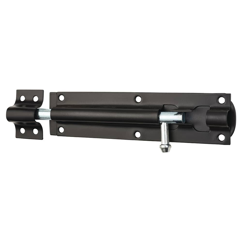 Medium Duty Cranked Hook & Band Gate Hinge Kit with Suffolk Gate Latch - 300mm - Black