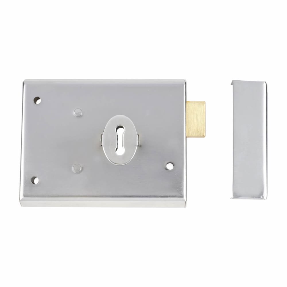 Altro Rim Deadlock - 105 x 80mm - Satin Chrome
