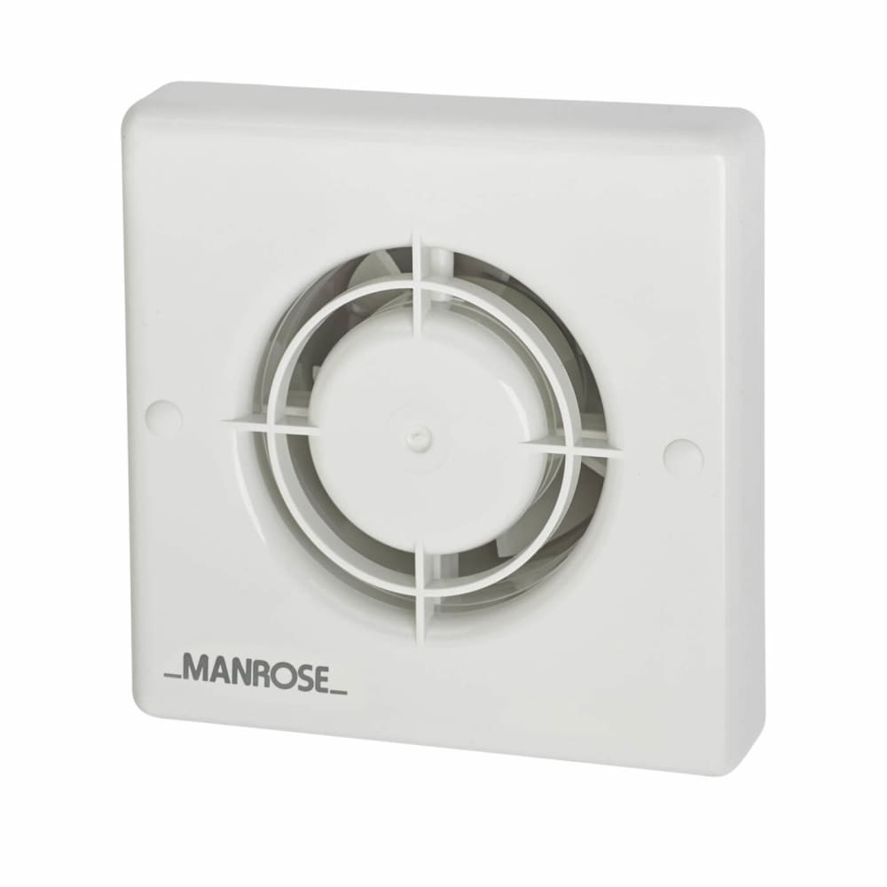 Manrose XF100H Axial Humidistat Extractor Fan - 4"/100mm - White