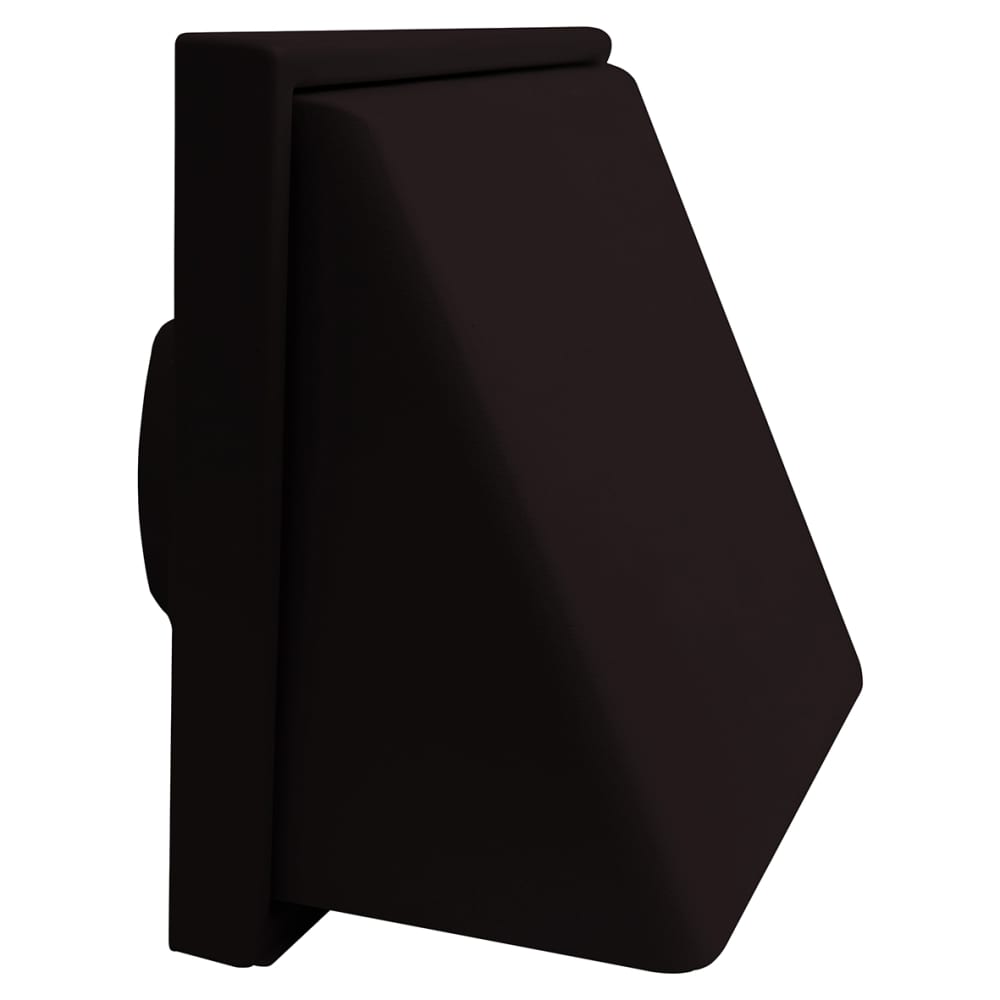 Manrose Plastic Cowled Wall Grille with Backdraft Damper - 4"/100mm - Black