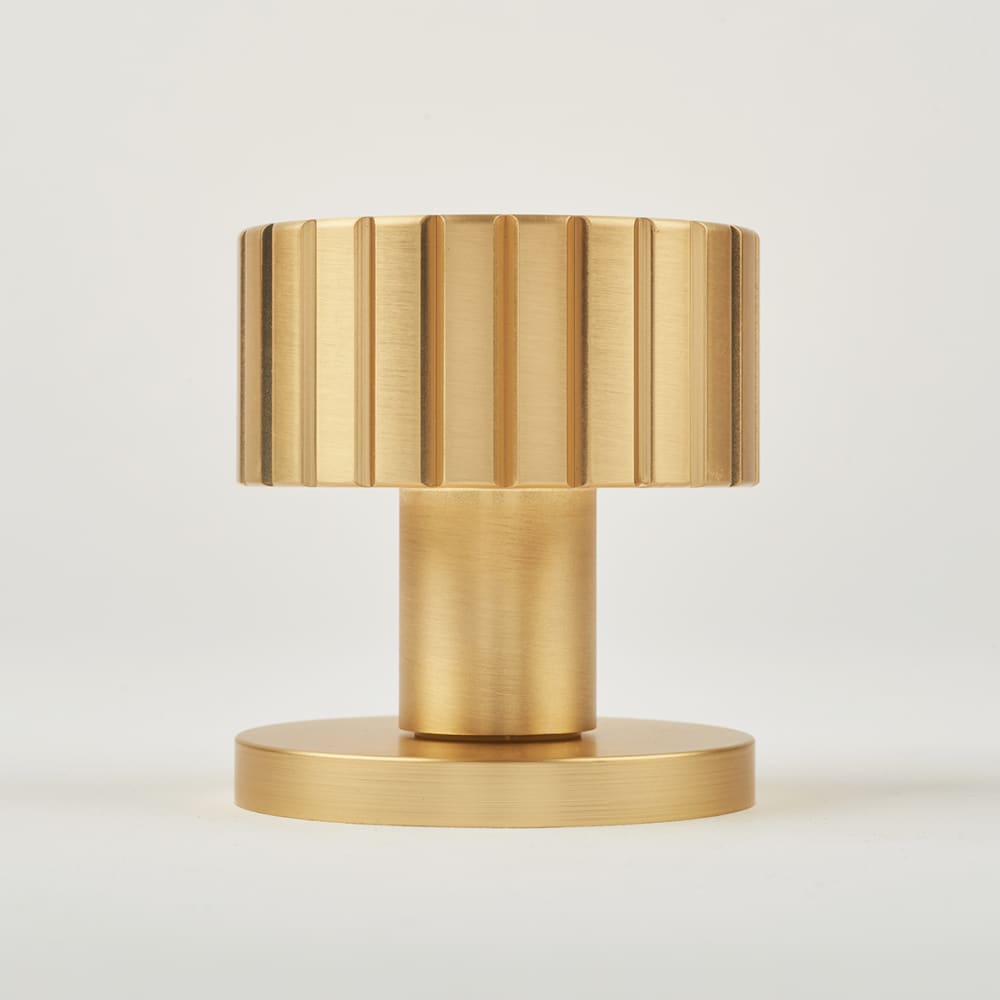 Jedo by Frelan Cog Mortice Door Knob - 60mm Rose Diameter - Satin Brass