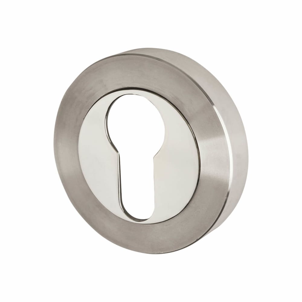 Altro Duo Escutcheon - 53 x 53mm - Euro - Satin/Polished Stainless Steel