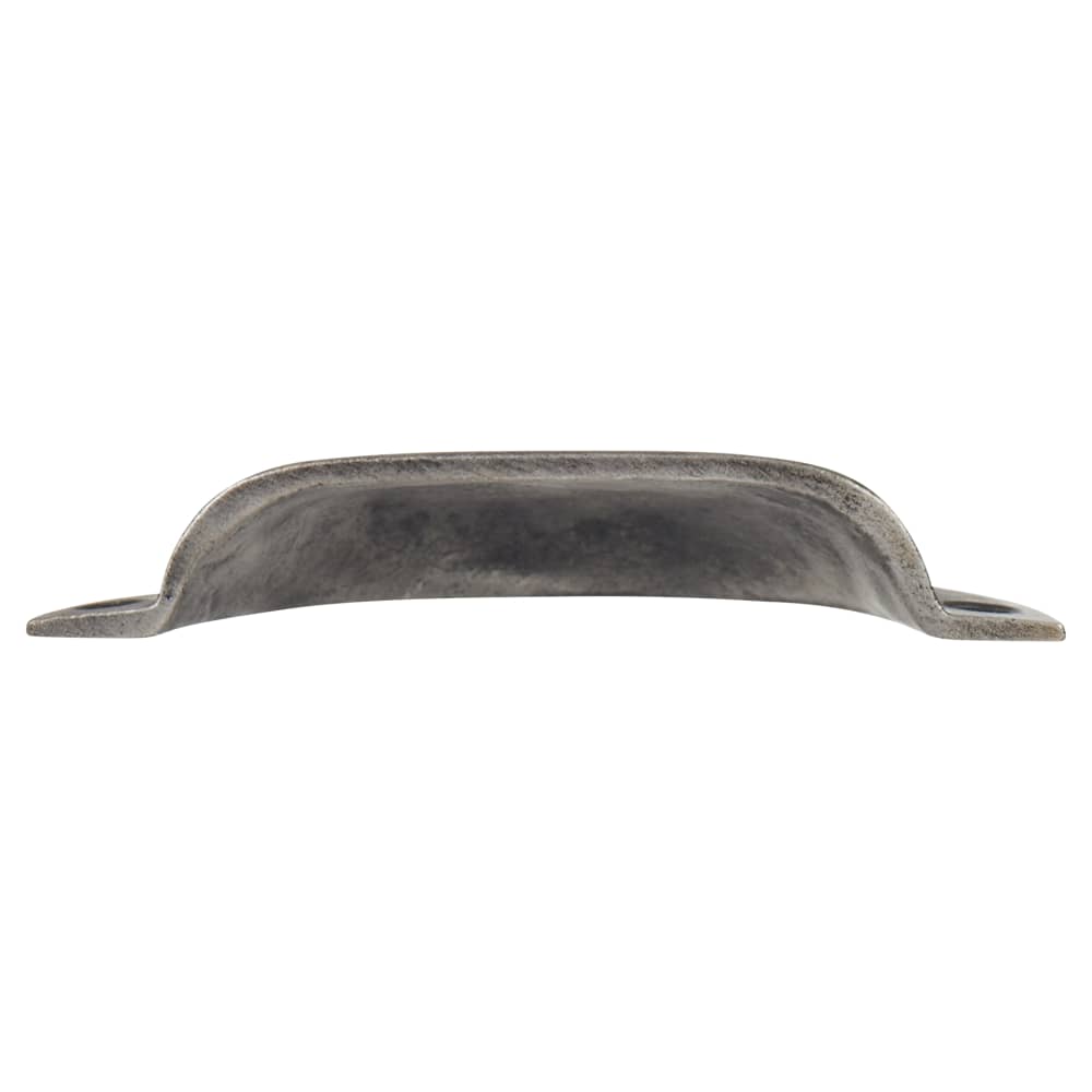 Olde Forge Vintage Lipped Cabinet Cup Handle - 86mm Centres - Pewter Effect