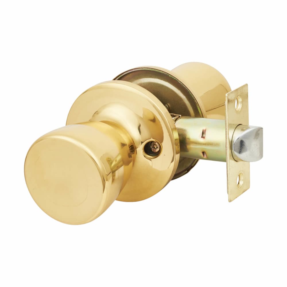 Touchpoint Hotel Mortice Door Knobset - Passage - 65mm Rose Diameter - Polished Brass