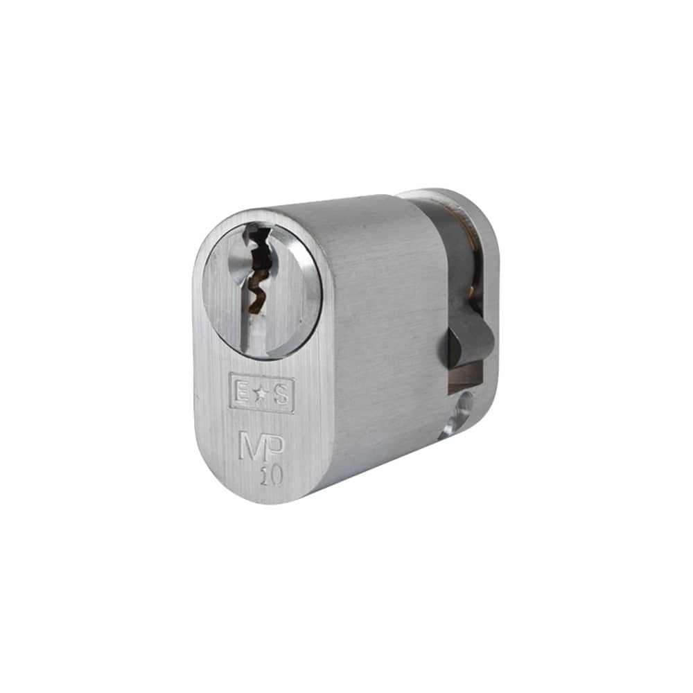 Eurospec 10 Pin 42mm Oval Single Cylinder - 32 + 10mm - Satin Chrome - Keyed Alike