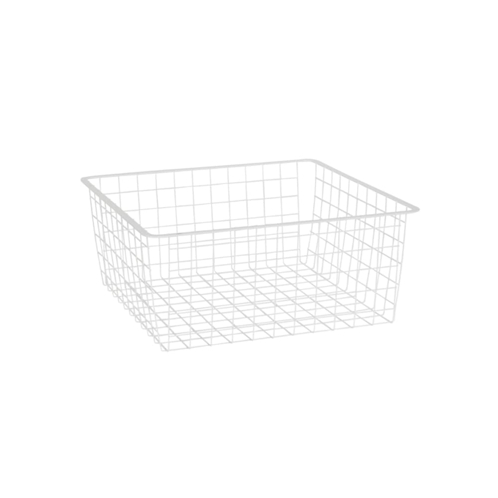 elfa Top Track System - Click In Medium Wire Basket for Gliding Frame - 427 x 427 x 185mm - White
