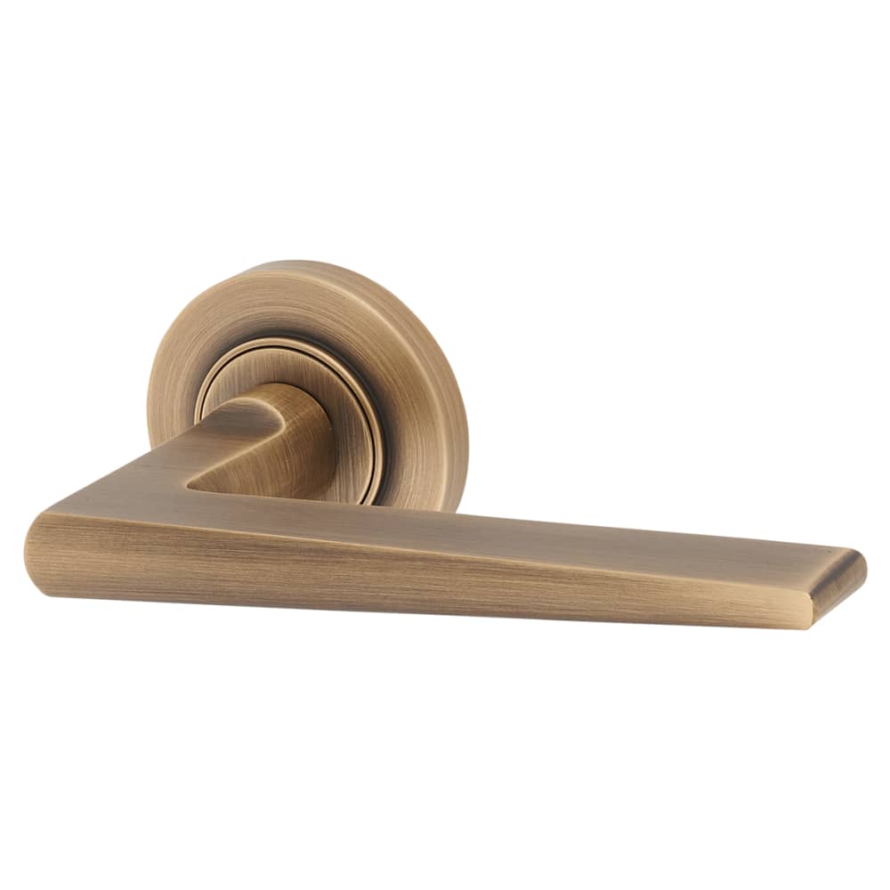Burlington BUR10 by Frelan Mayfair Door Handle on Plain Rose - Antique Brass