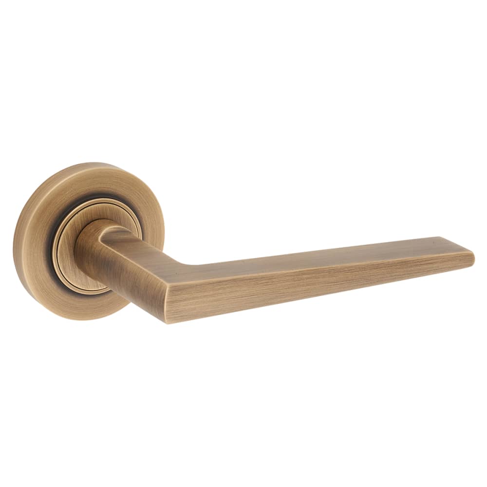 Burlington BUR10 by Frelan Mayfair Door Handle on Plain Rose - Antique Brass
