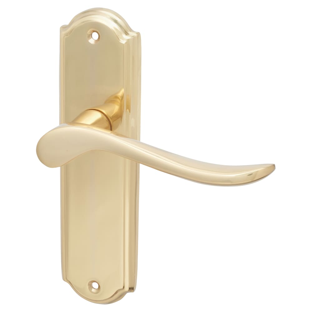 Hampstead Turin Latch Door Handle - 170 x 46mm - Polished Brass