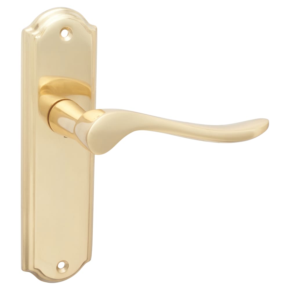 Hampstead Turin Latch Door Handle - 170 x 46mm - Polished Brass