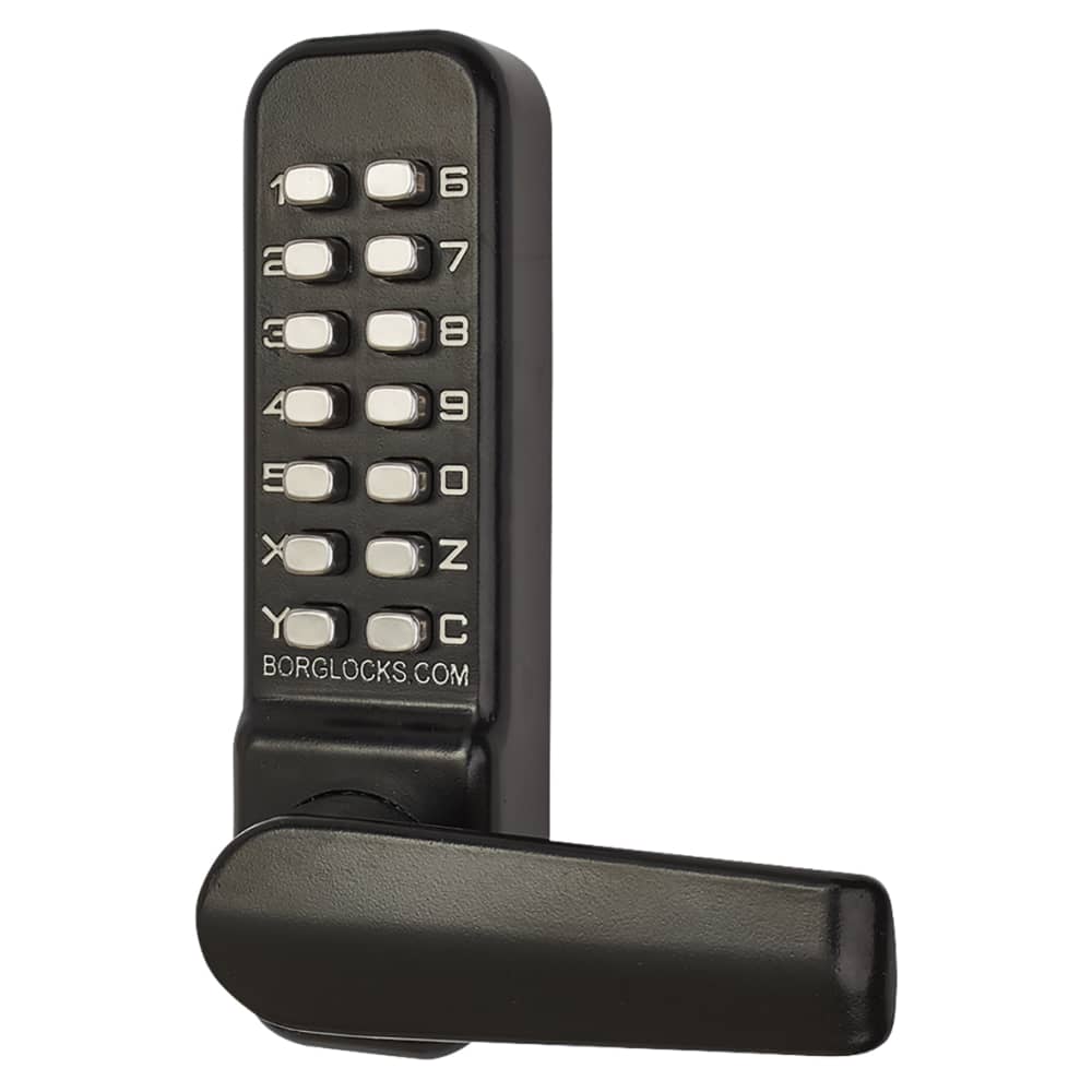 Borg BL4409 External Marine Grade Push Button Slam Latch Code Lock - Black