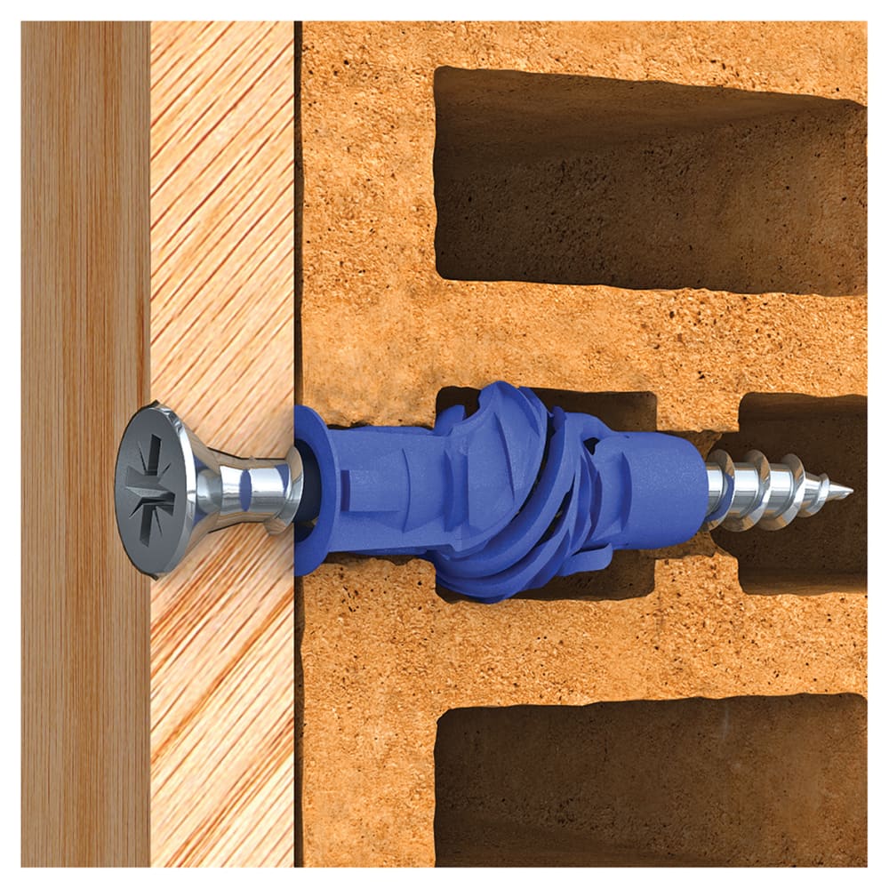 Rawlplug RAWL4ALL Nylon Plug - 10 x 50mm and Screw - Blue - Pack of 25