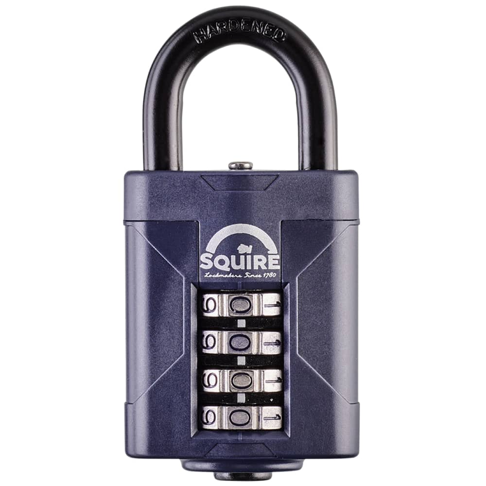 Squire Combination All Weather Padlock - 50mm Body - 22 x 26mm Shackle - Blue