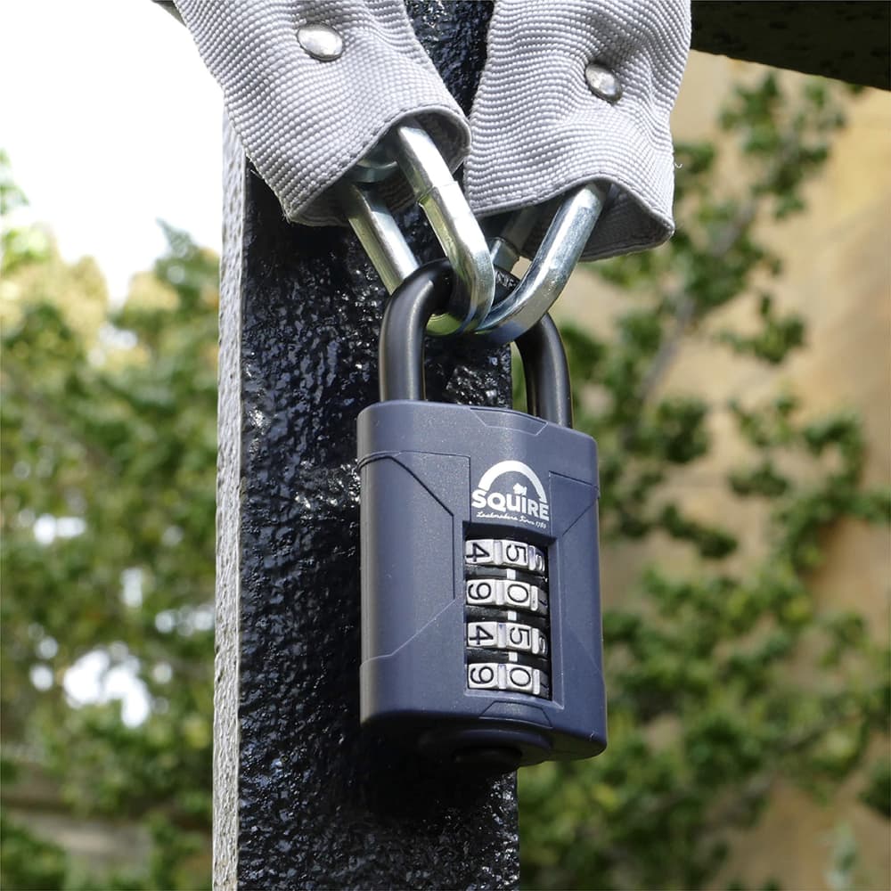 Squire Combination All Weather Padlock - 50mm Body - 22 x 26mm Shackle - Blue
