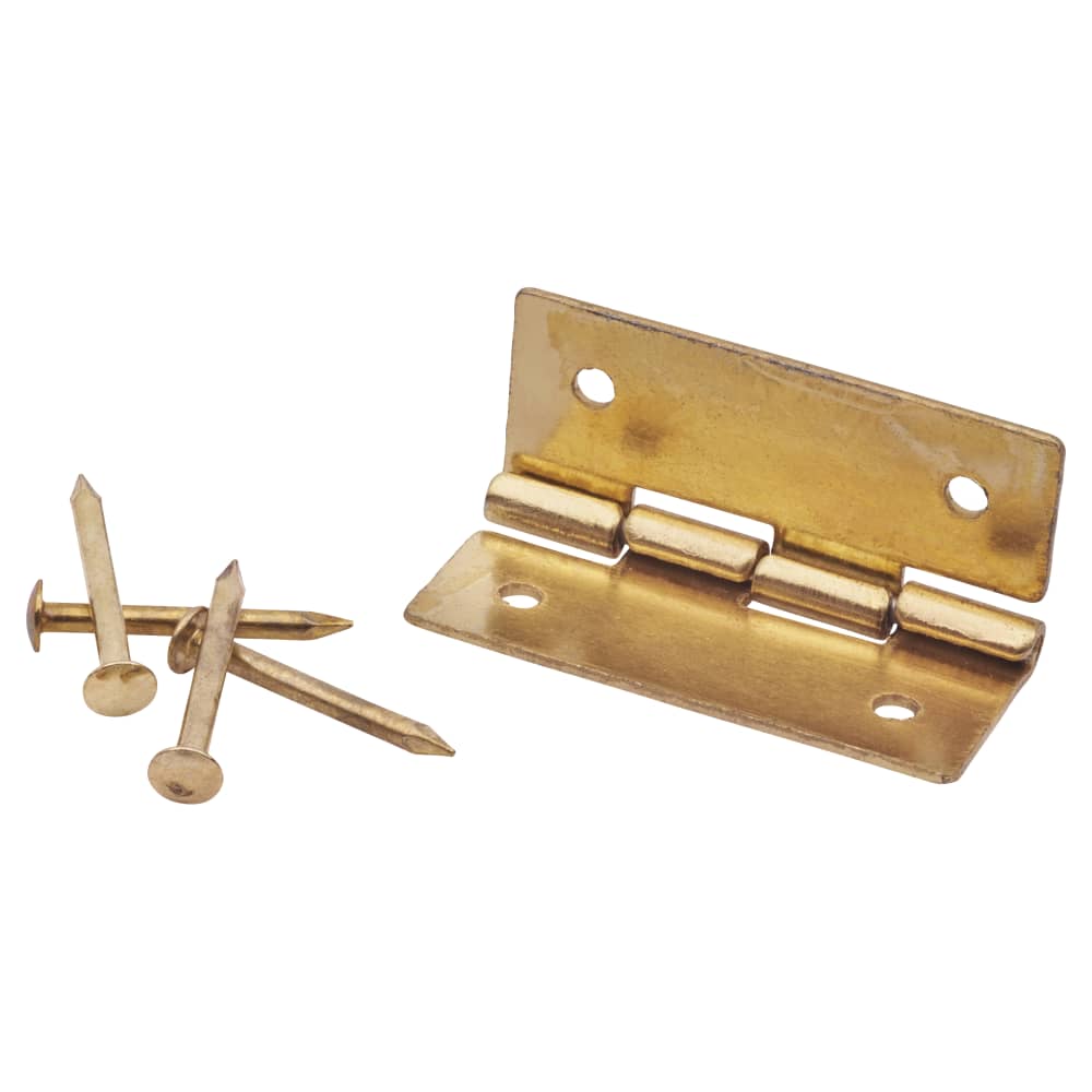 Mini Solid Brass Hinge - 19 x 15mm - Satin Brass - Pack of 5 pairs