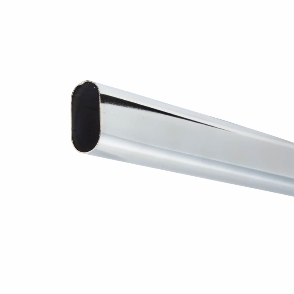 Rothley 30 x 15mm Oval Steel Hanging Rail Tube- 2438mm Length - Polished Chrome 