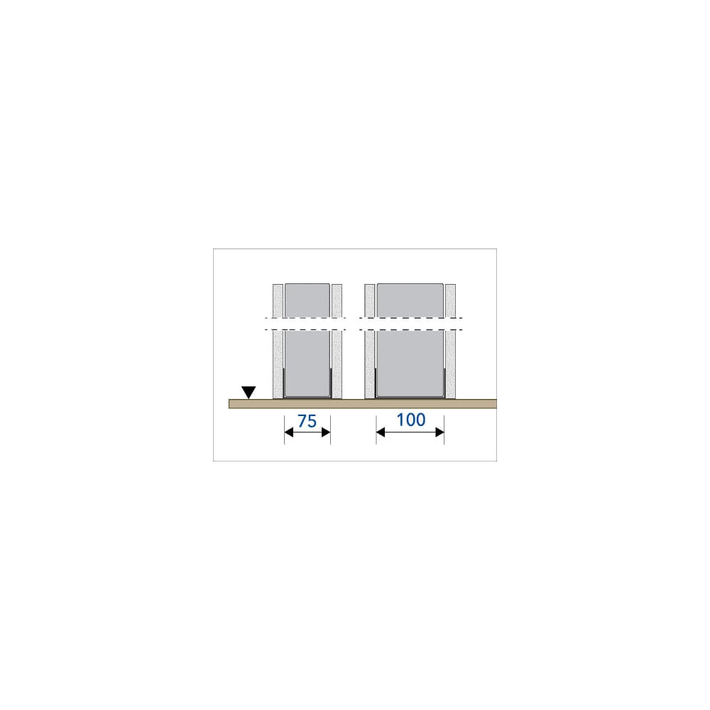 Eclisse 8mm Glass Single Pocket Door Kit - 100mm Finished Wall Thickness - 762 x 1981mm Door Size