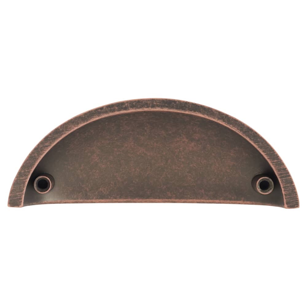 Altro Millard Cabinet Cup Handle - 76mm Centres - Antique Copper