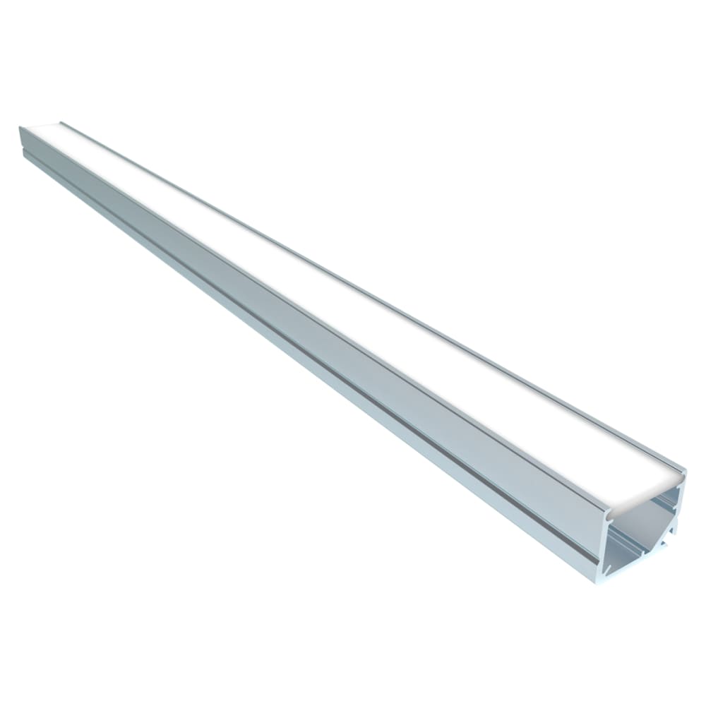 Sensio Gamma Surface Mounted Profile with End Caps and Brackets - 2500mm - Aluminium